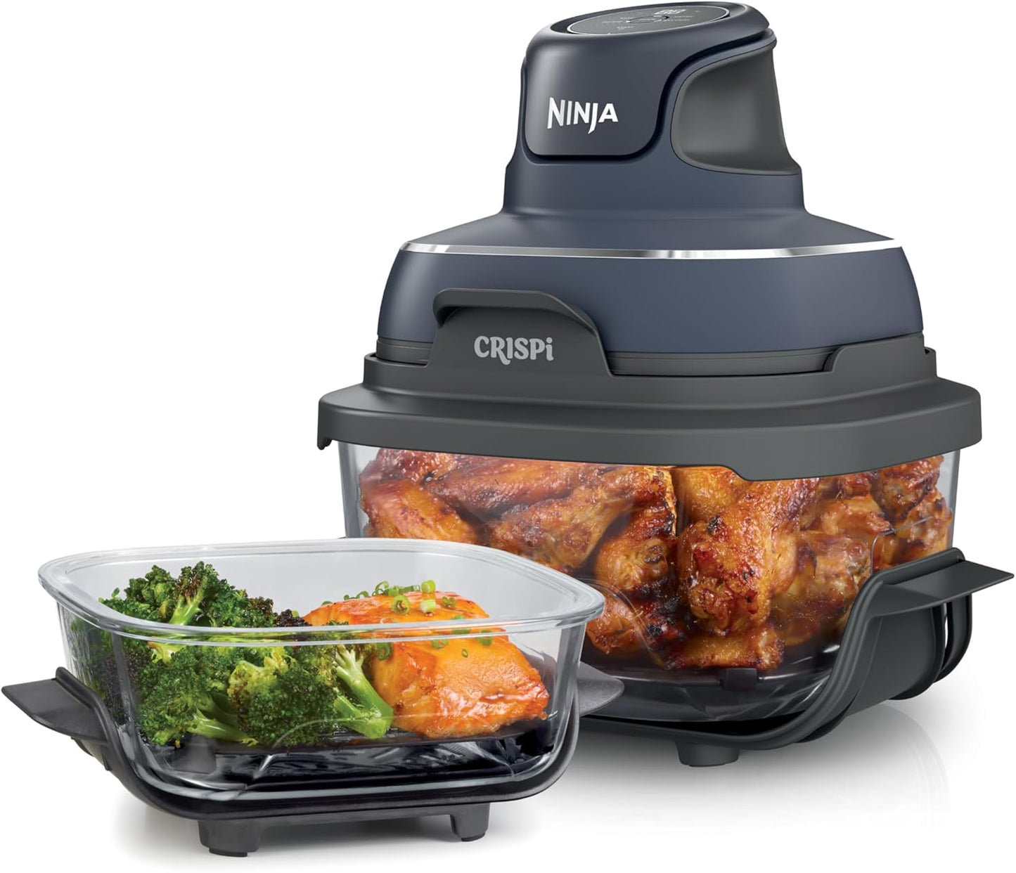 Ninja Crispi Air Fryer, 4 QT Cooking System with 6-Cup Glass Containers